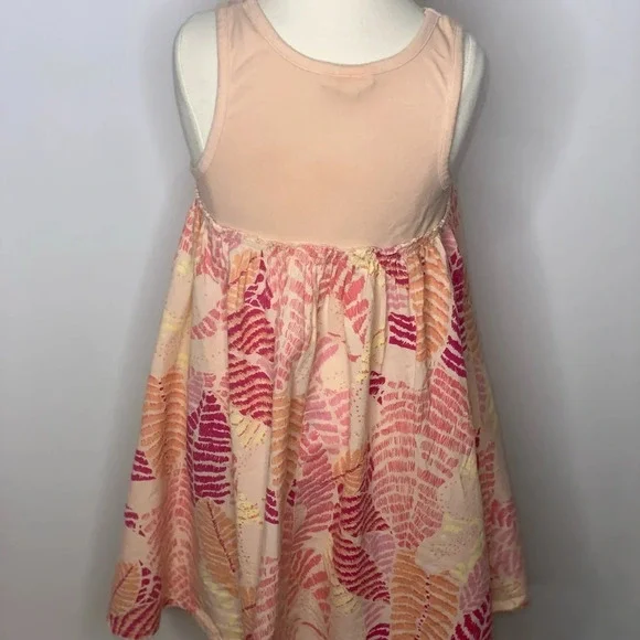 Naartjie girls orange floral tunic sleeveless dress Sz XXL 8 - Picture 2 of 4